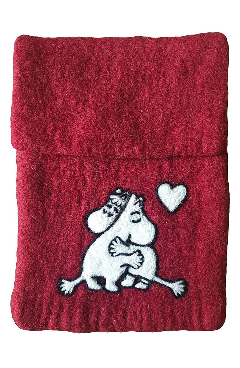 Klippan Kids' Moomintroll Handmade Woven Wool iPad Cover, Main, color, Red