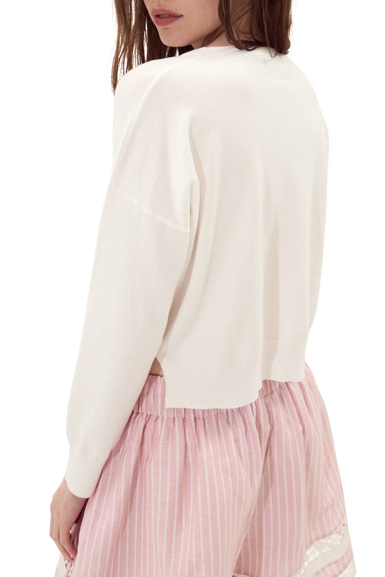Polly Crewneck Sweater, Alternate, color, PEARL