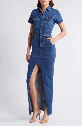 Good American Fit for Success Denim Maxi Dress