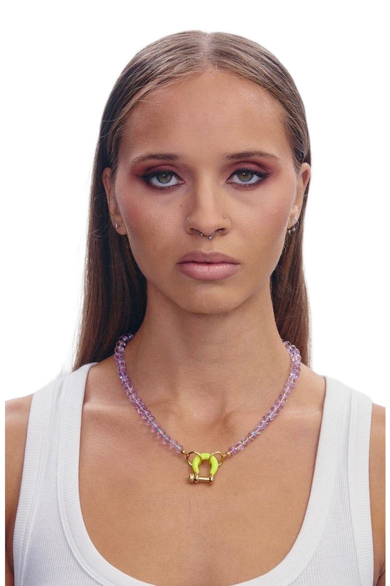 Benny Gender Inclusive Amethyst Necklace, Alternate, color, Purple