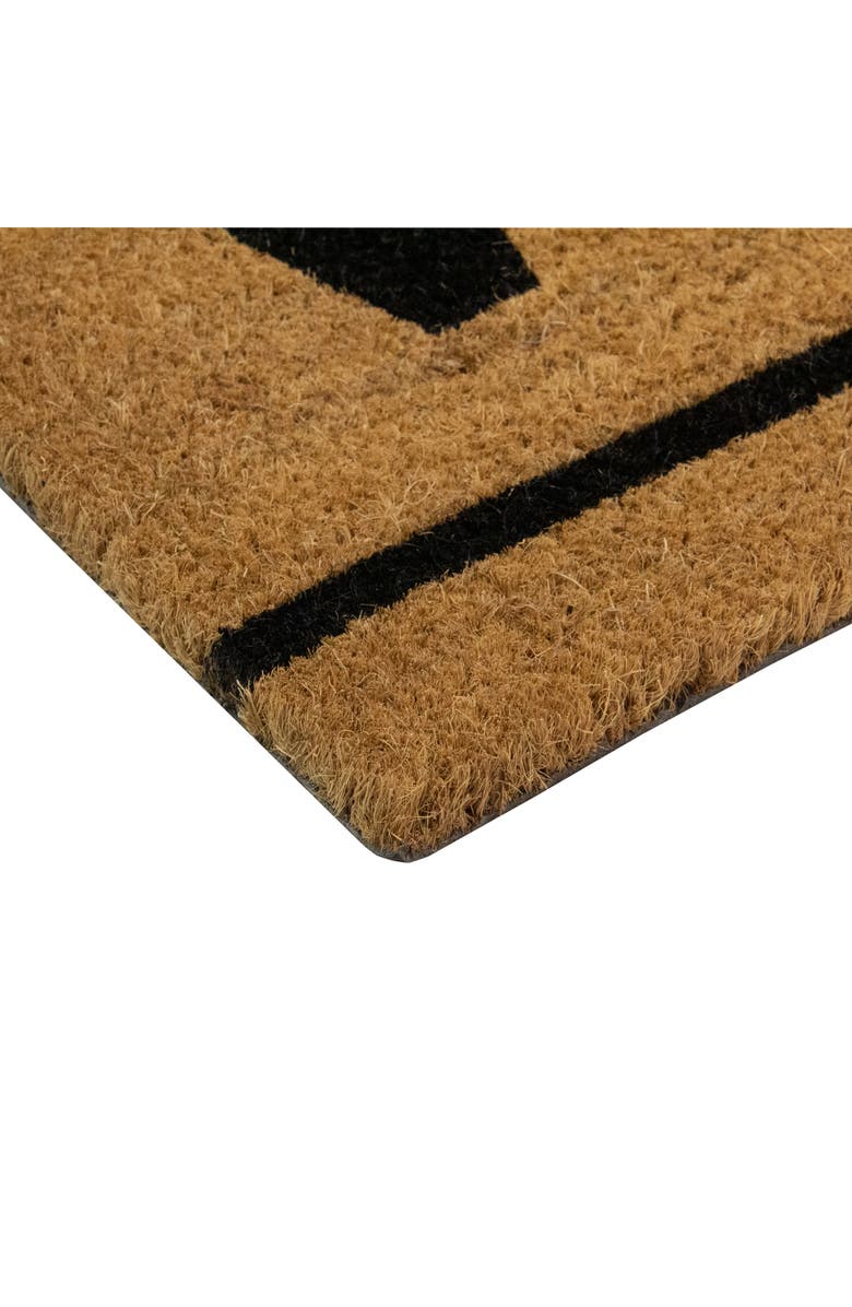 Northlight Natural Coir Outdoor Rectangular "Welcome" Doormat 16" x 48", Alternate, color, Brown