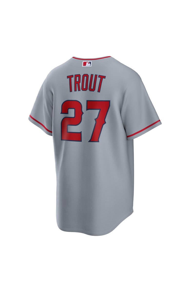 Nike Men's Nike Mike Trout Gray Los Angeles Angels Road Replica Jersey, Alternate, color, Gray