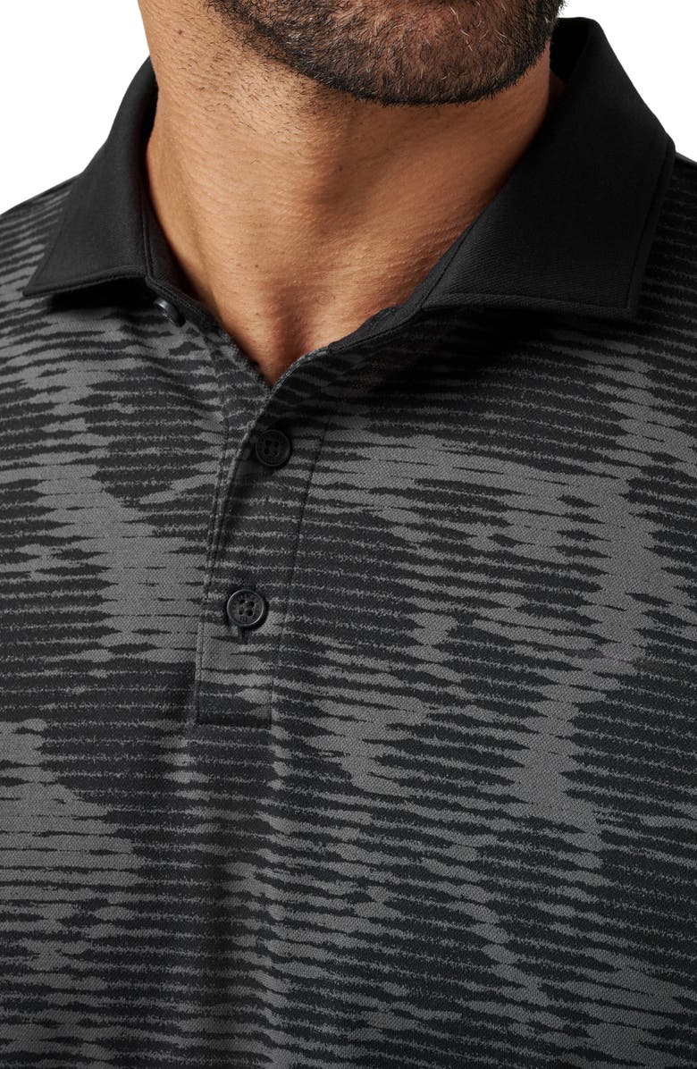 TravisMathew Study Abroad Abstract Print Polo, Alternate, color, Black