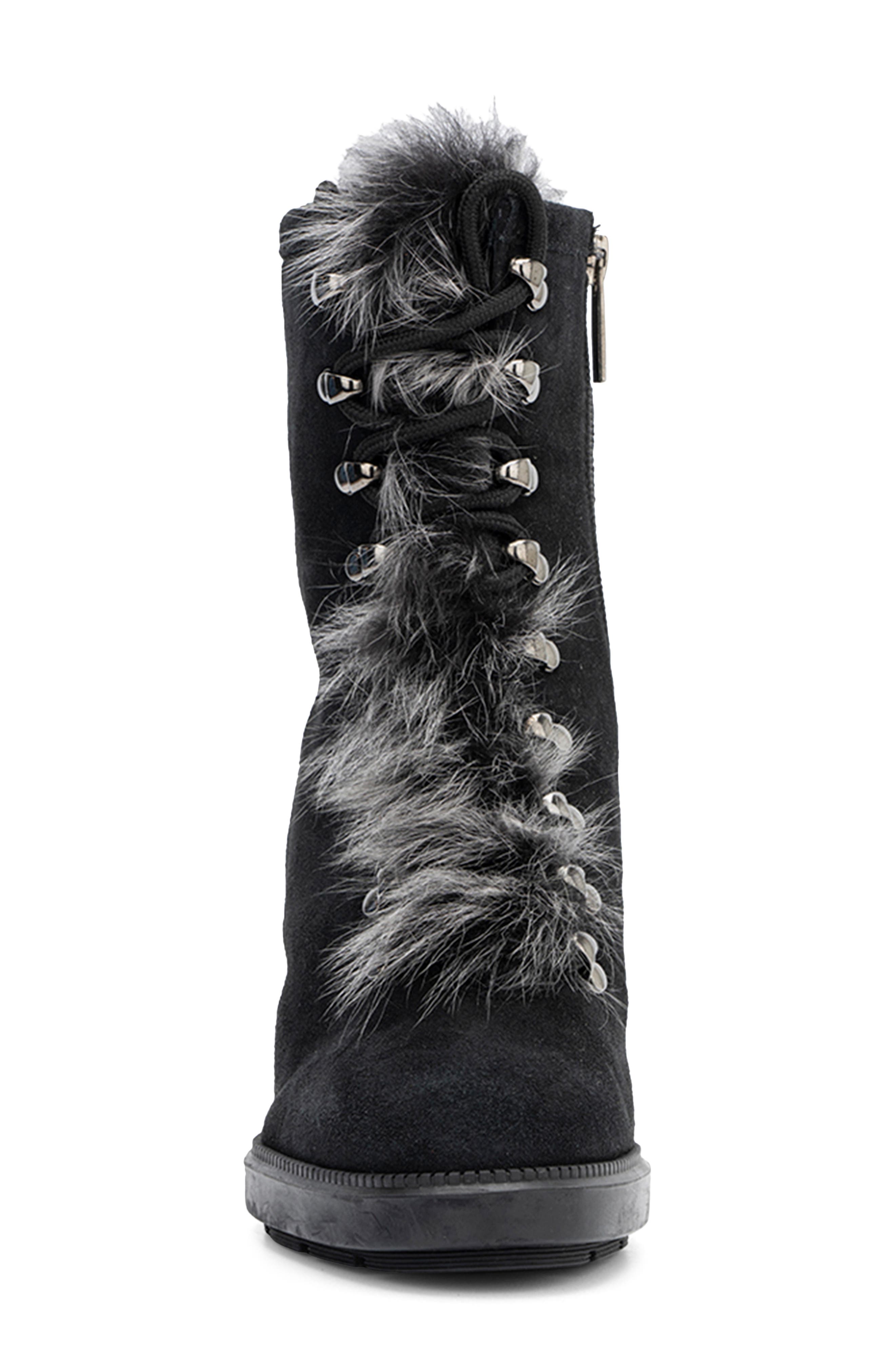 Aquatalia Irvina Weatherproof Hiker Boot with Genuine Shearling Trim, Alternate, color, 