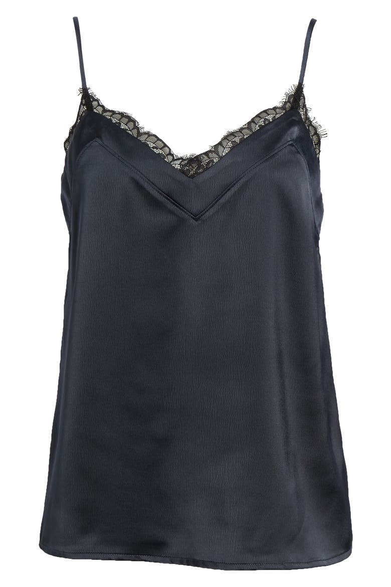 Gibson Lace Trim Camisole, Alternate, color, BLACK