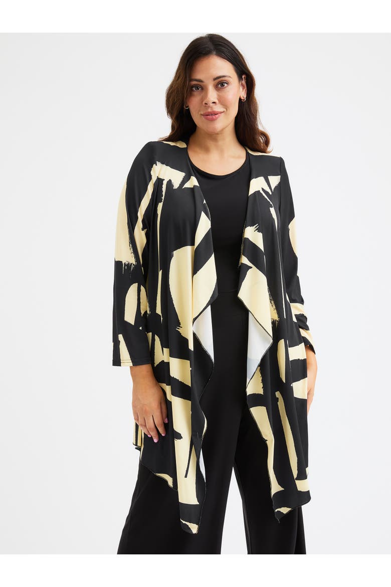 Waterfall Jacket, Alternate, color, Black Cream