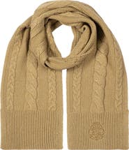 Lauren Ralph Lauren metallic direct embroidery cable scarf