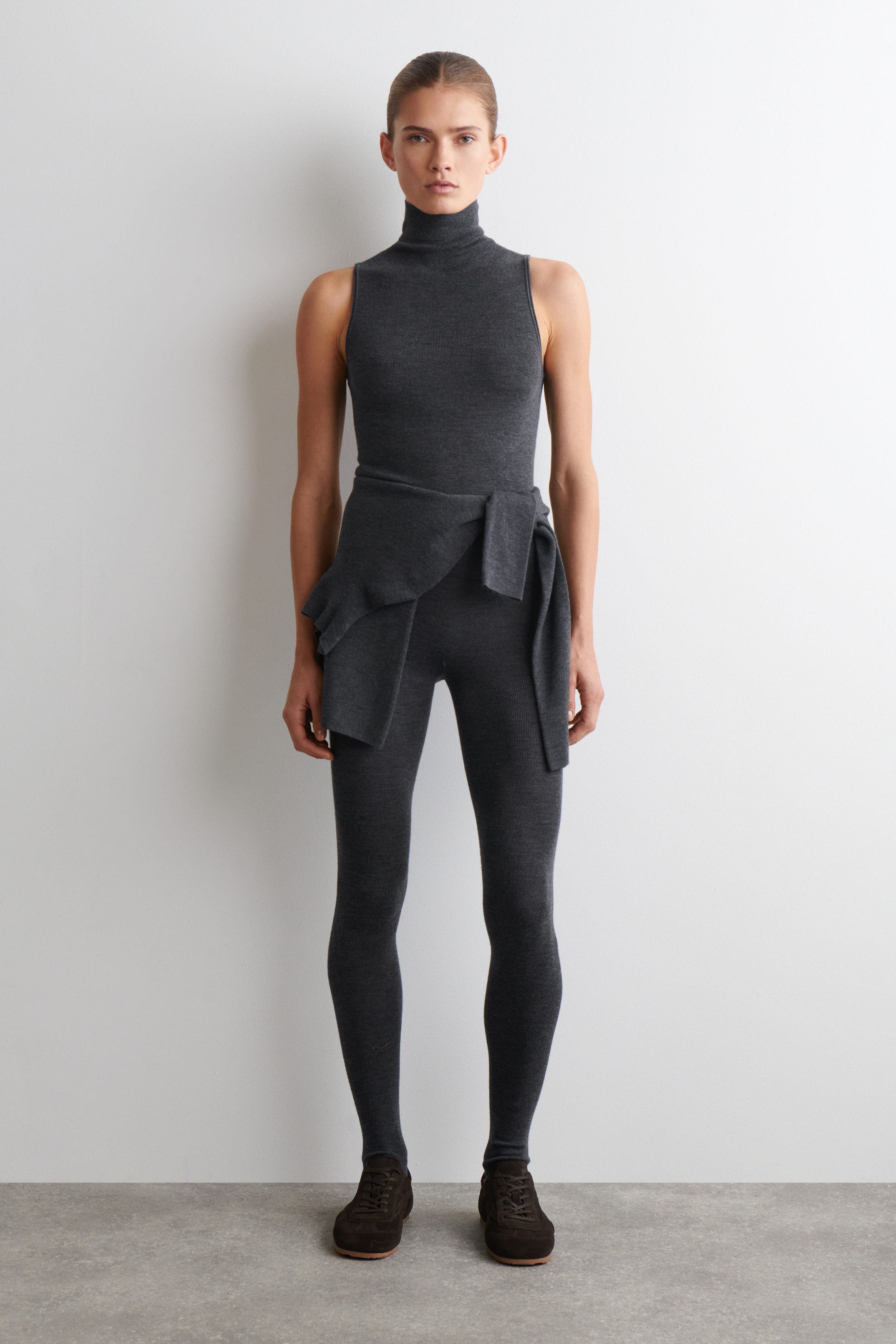 Seamless Merino Wool Turtleneck Top - image 2