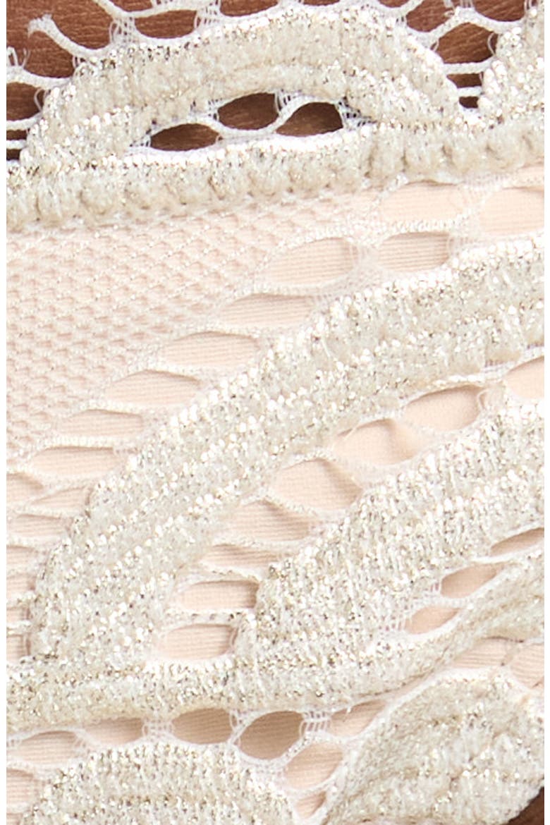 Lace Side Tie Bikini Bottoms, Alternate, color, VANILLA