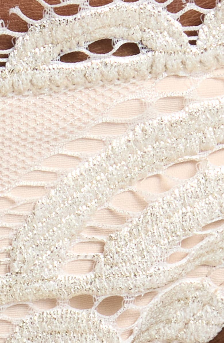 PQ SWIM Lace Side Tie Bikini Bottoms, Alternate, color, Vanilla