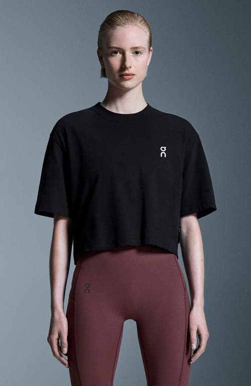On Club Boxy-t Cott Graphic T-shirt In Black
