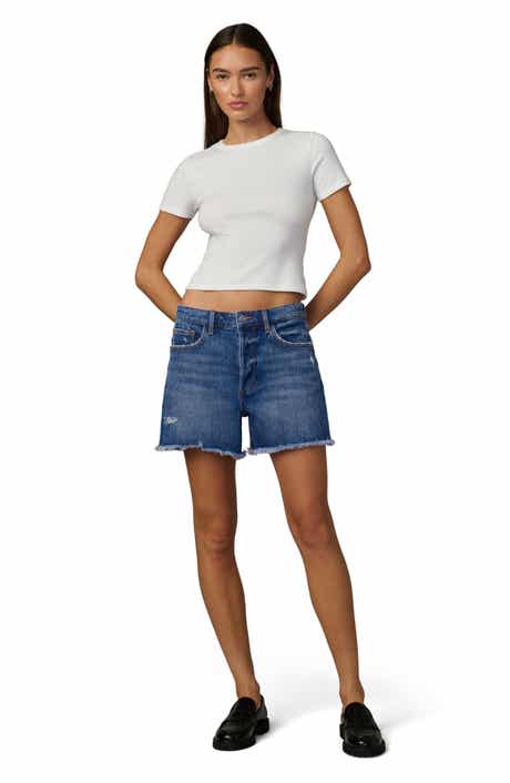 The Jessie High Waist Raw Hem Cutoff Shorts