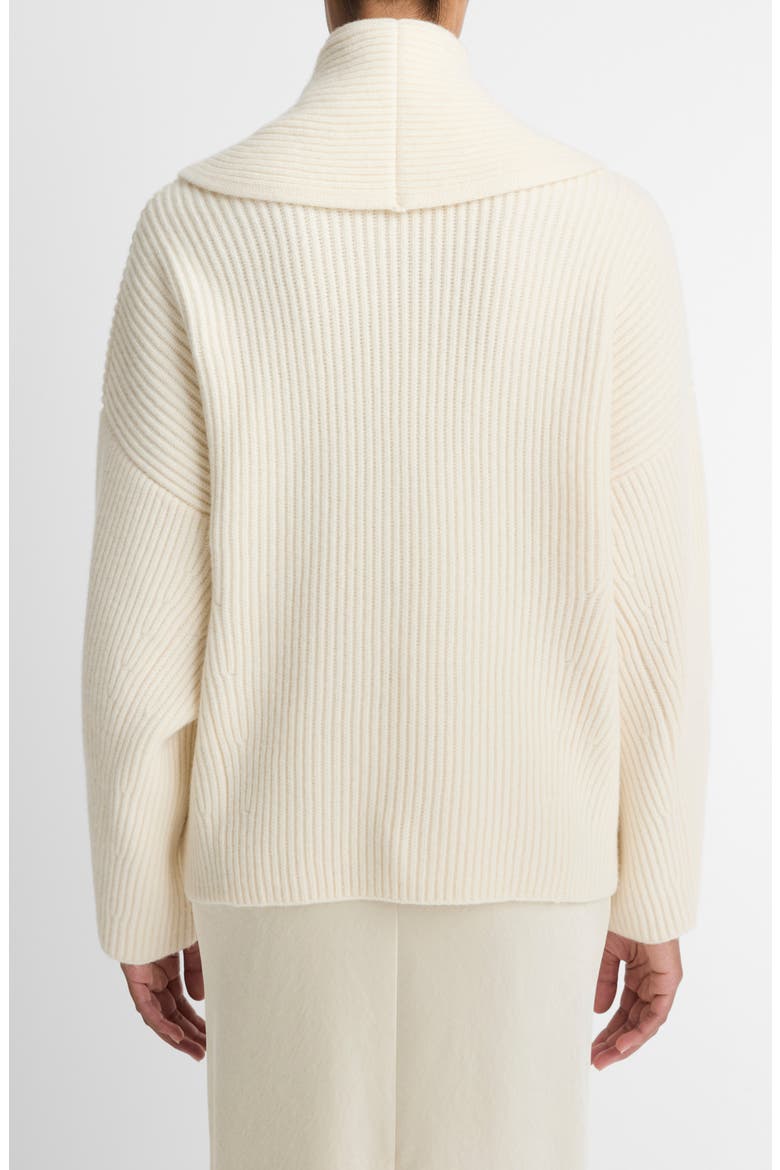 Double Breasted Rib Cardigan, Alternate, color, OFF WHITE