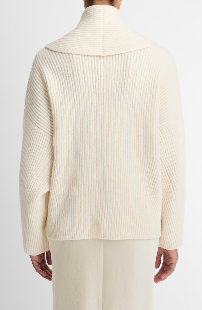 Vince Double Breasted Rib Cardigan, Alternate, color, Off White