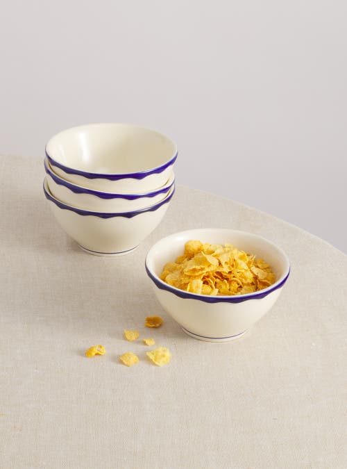 Maison Madison Home Mix And Match 12 Piece Set With Cereal Bowl In Striped/solid/solid