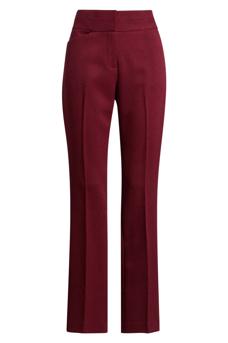 Bell Bottom Flare Leg Pants, Alternate, color, CRANBERRY