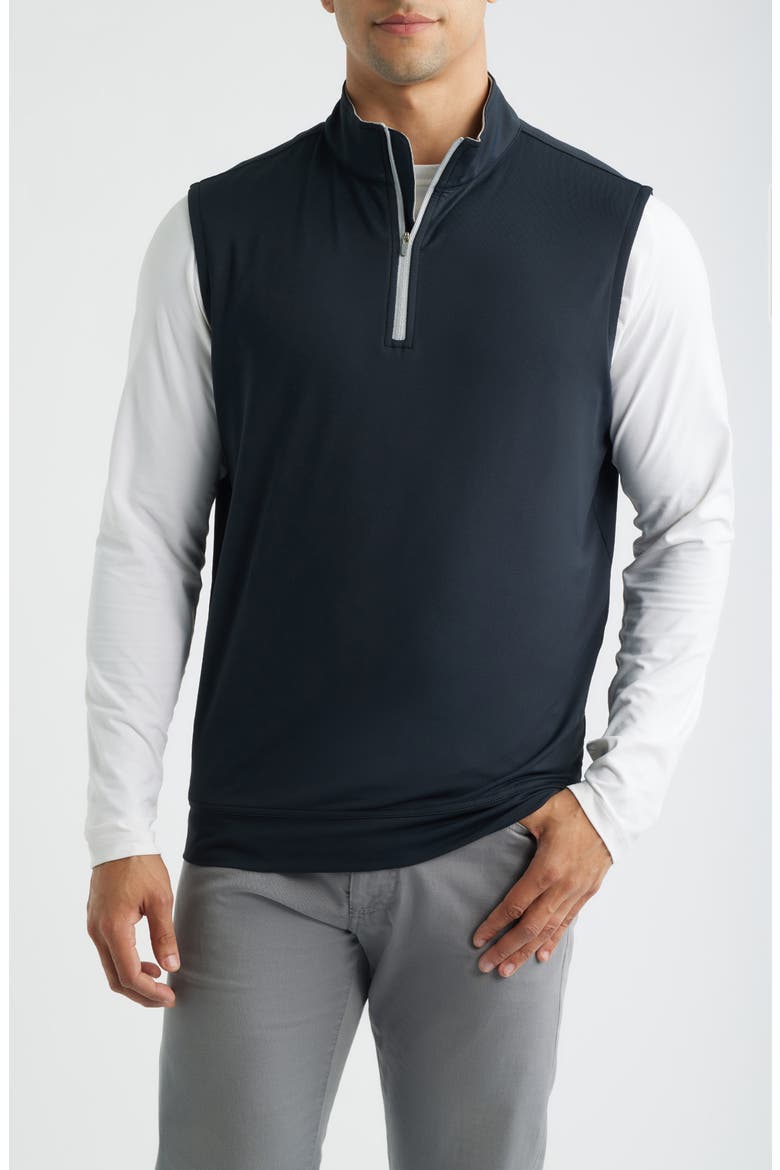 Galway Performance Quarter Zip Vest, Main, color, BLACK
