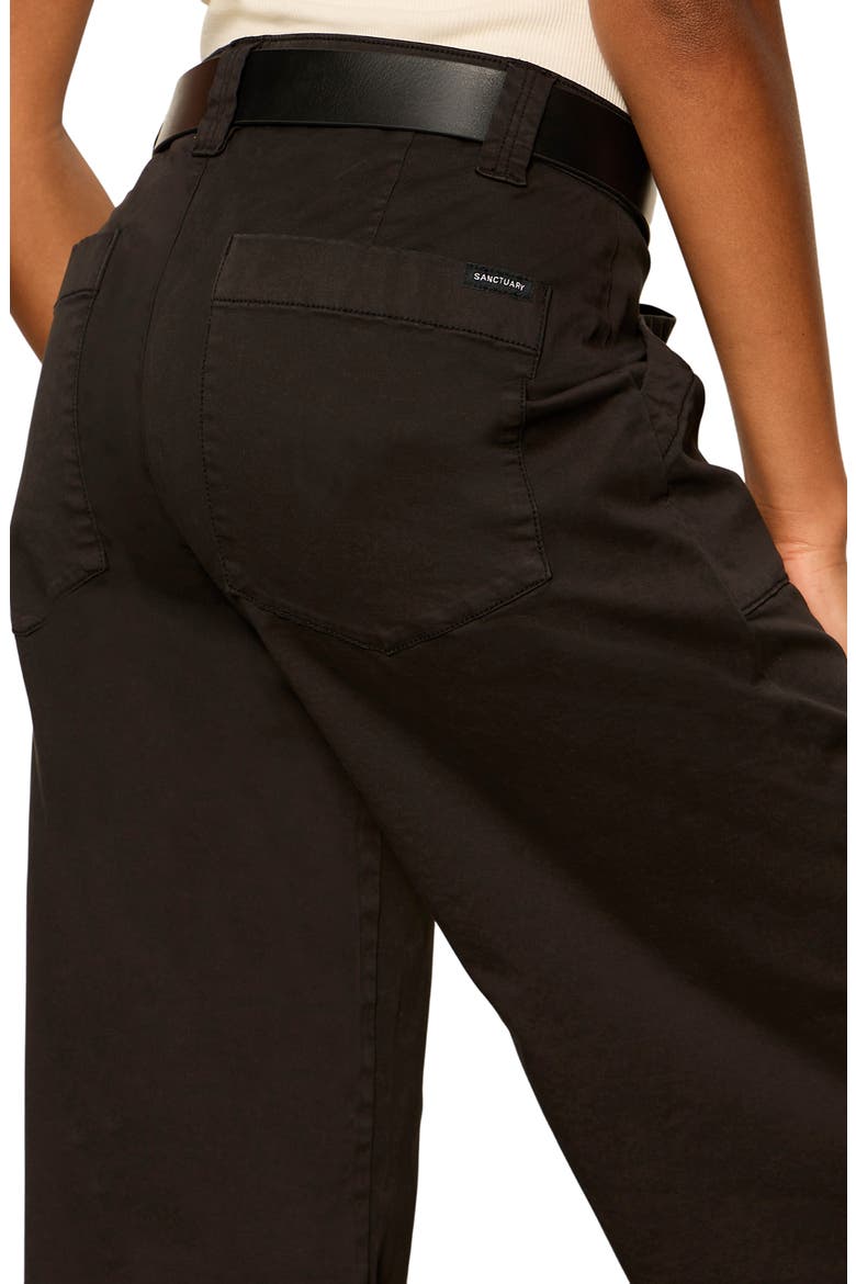 Idol Stretch Twill Wide Leg Ankle Pants, Alternate, color, BLACK