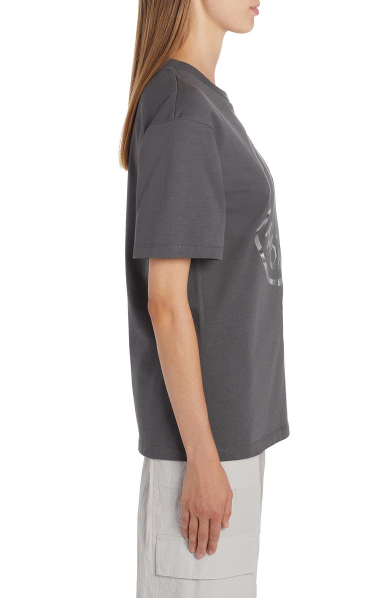 Moncler Cockerel Logo Cotton Graphic Tee, Alternate, color, Charcoal