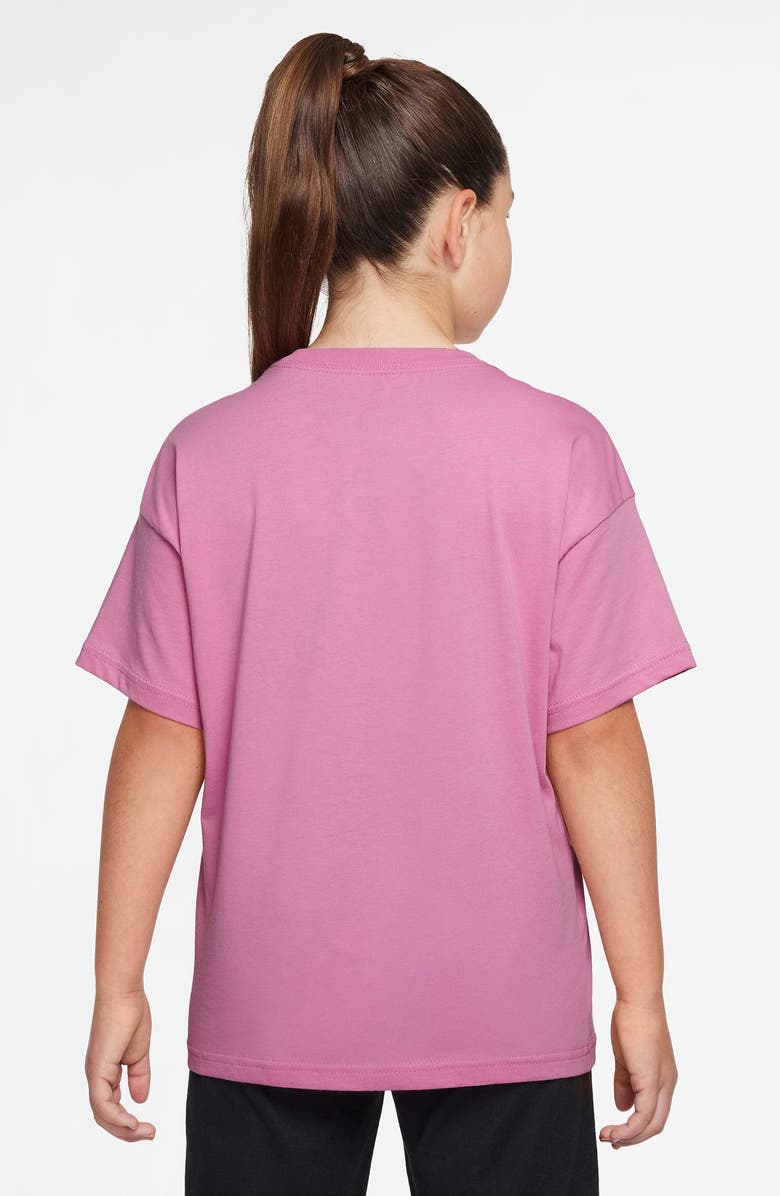 Nike Kids' Take Flight Cotton Graphic T-Shirt, Alternate, color, Magic Flamingo