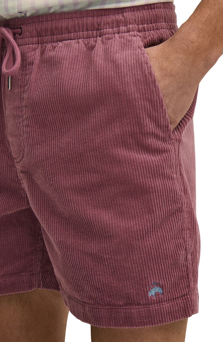 Brooks Brothers Corduroy Drawstring Shorts, Alternate, color, Grape Nectar