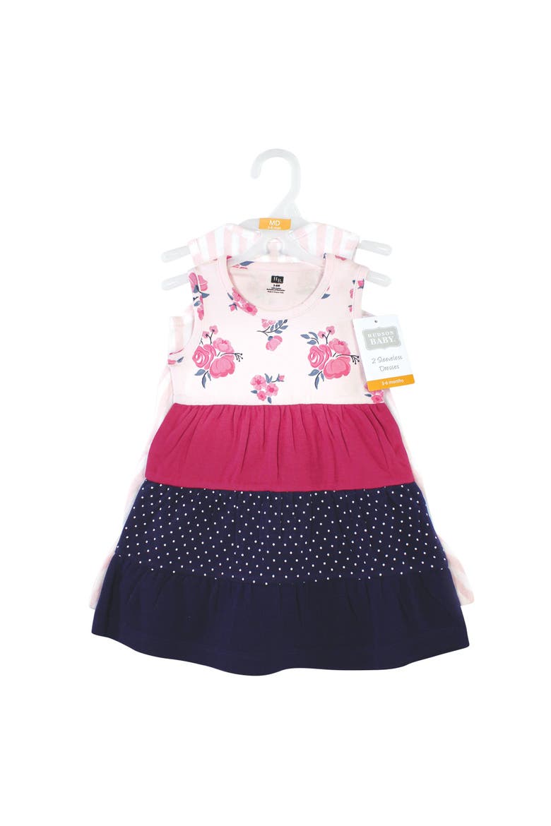 Cozy Stylish All-Season Baby Dress 2Pk, Alternate, color, Pink Navy Floral