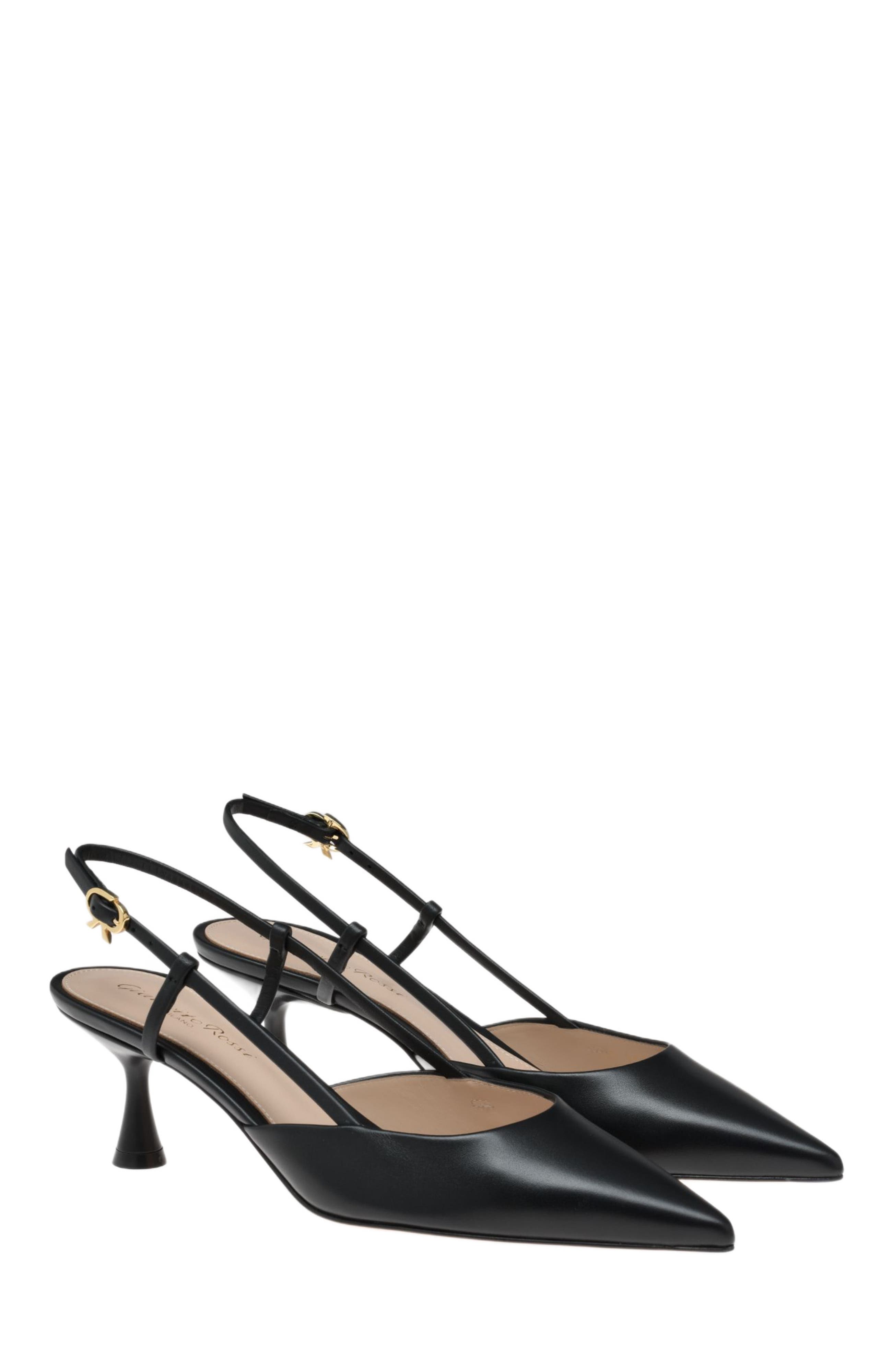 Gianvito Rossi Ascent 55 Slingback, Alternate, color, Black