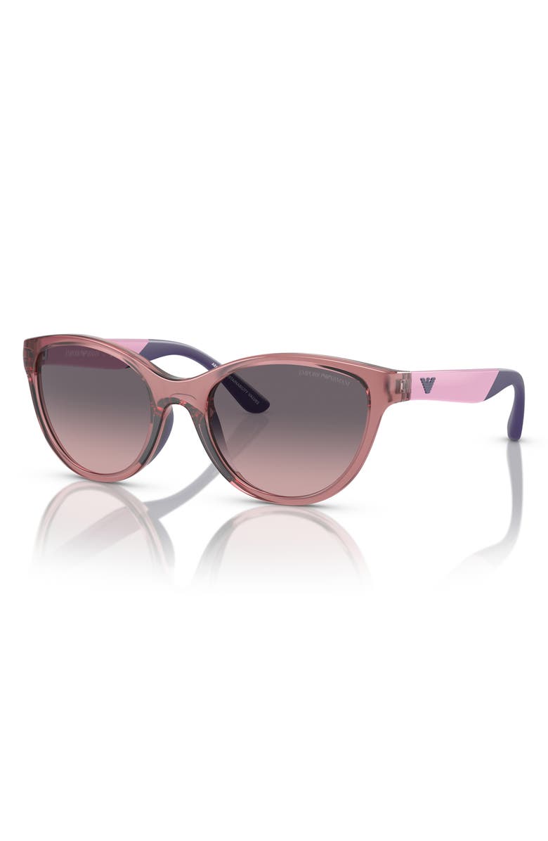 Emporio Armani 48mm Low Bridge Gradient Cat Eye Sunglasses, Alternate, color, Lillac / Pink Gradient Grey