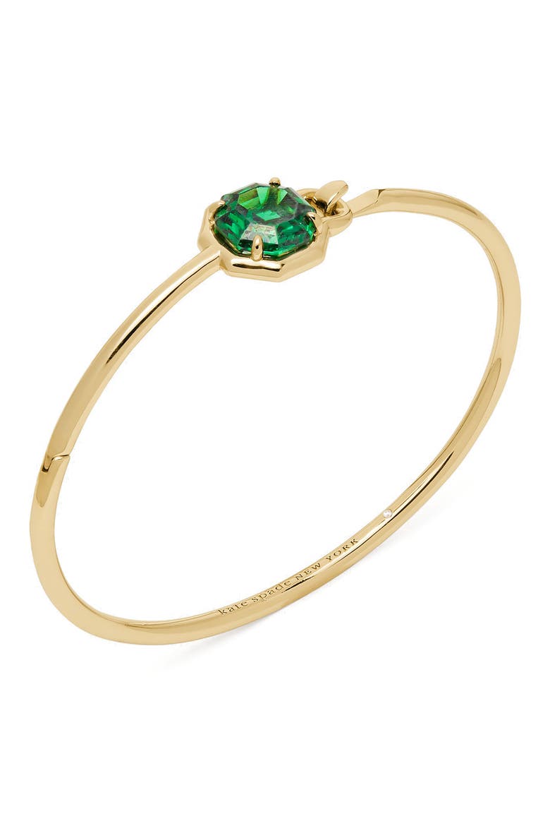 Opulence Octagon Stone Bangle, Alternate, color, GREEN