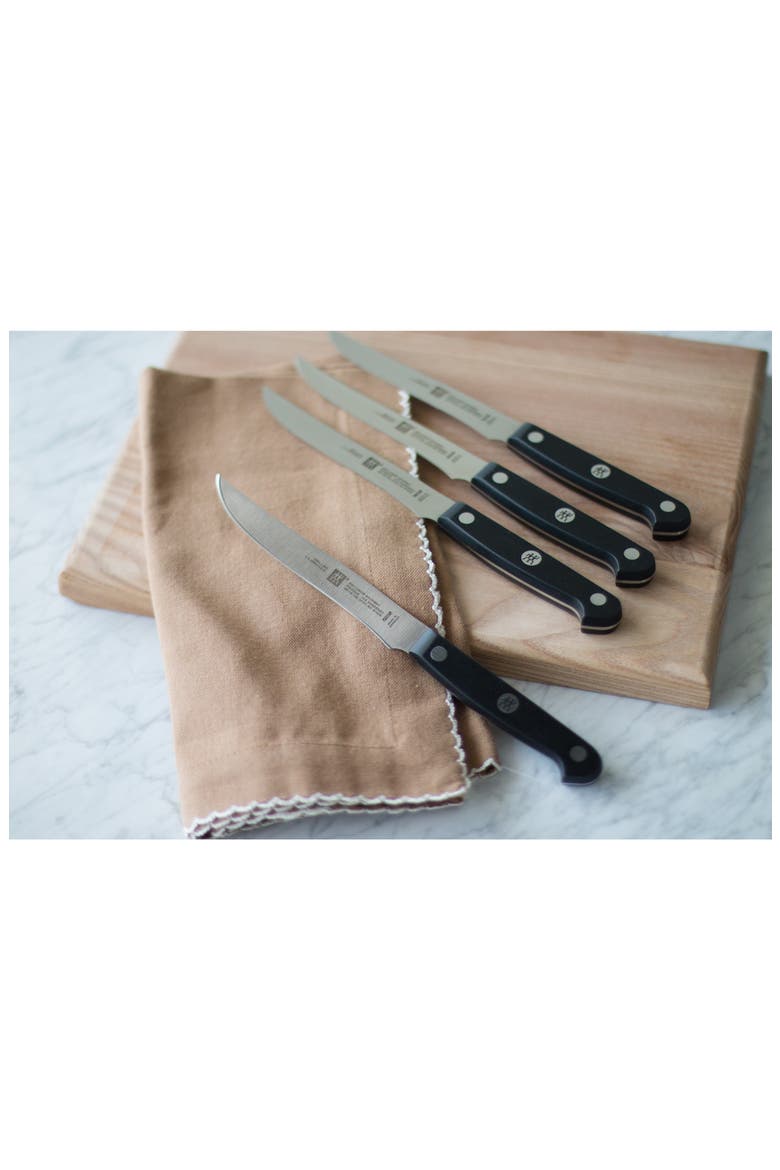 4-Piece Gourmet Steak Knife Set, Alternate, color, SILVER