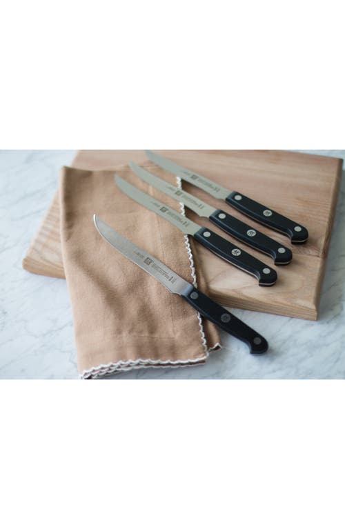 Zwilling 4-piece Gourmet Steak Knife Set In Silver