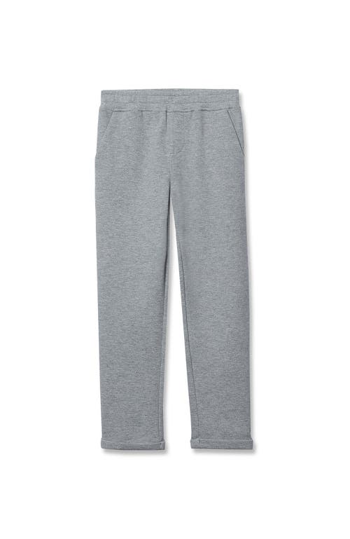 Lands' End Boys Iron Knee Texture Knit Pants In Gray
