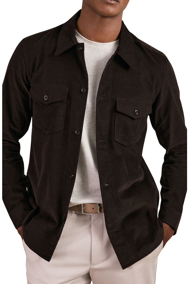 Kai Cotton Shirt Jacket, Alternate, color, BROWN