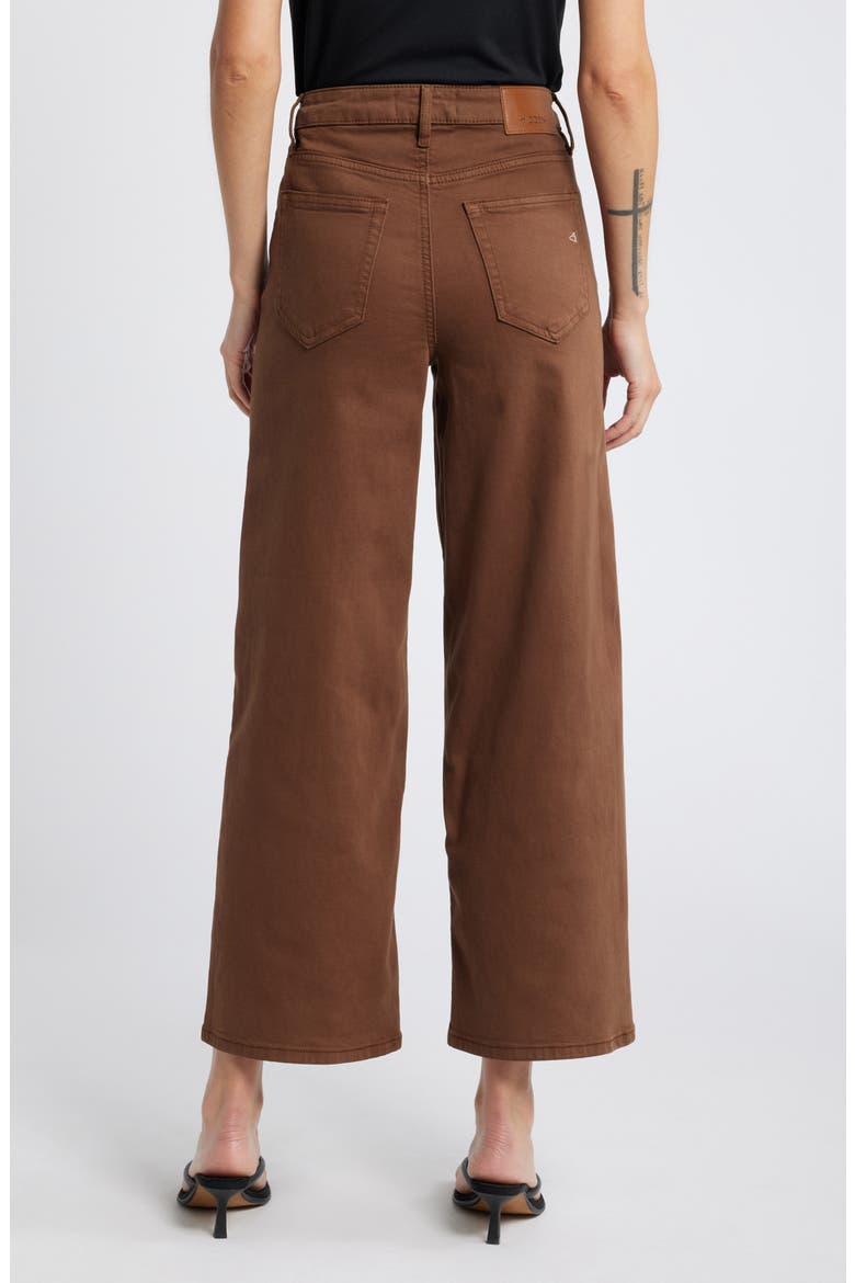 High Waist Wide Leg Jeans, Alternate, color, BROWN