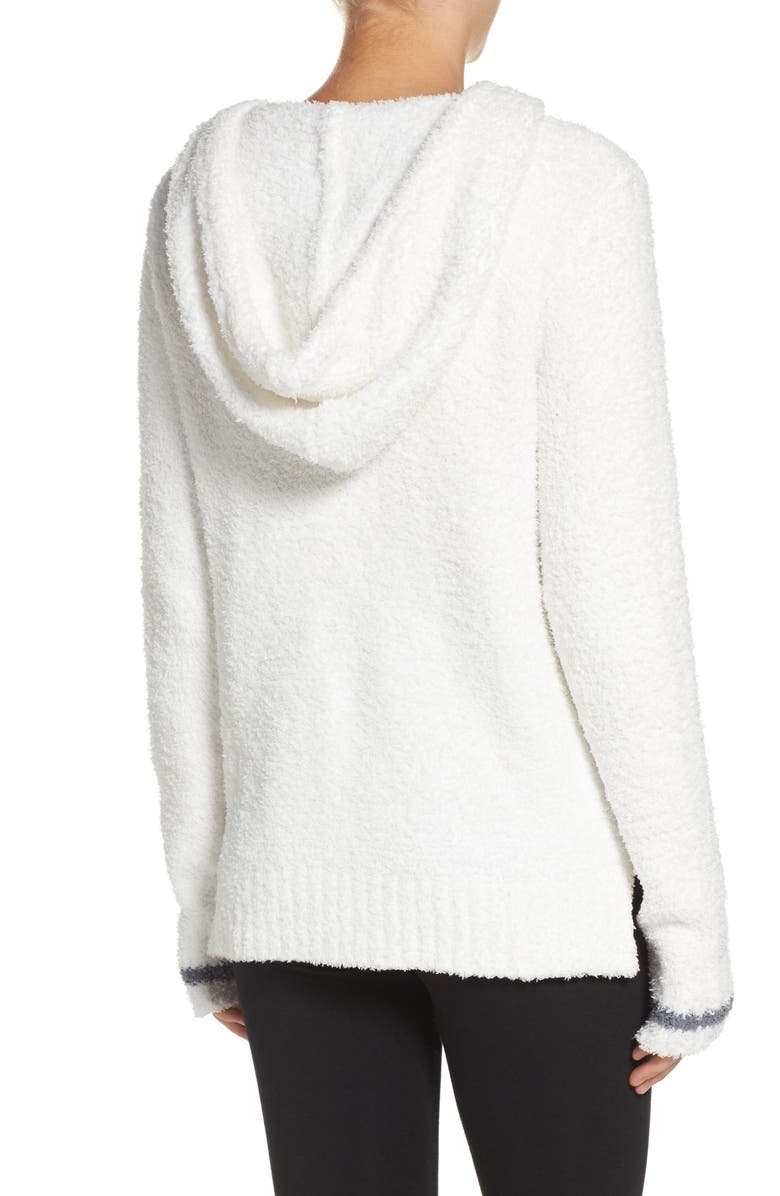 Barefoot Dreams<sup>®</sup> Barefoot Dreams Cozychic<sup>®</sup> Baha Lounge Hoodie, Alternate, color, White/Graphite