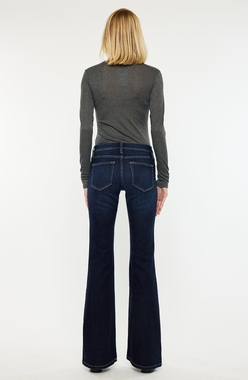 Kancan Samuel Mid Rise Flare Jeans In Blue