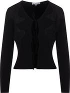 E.U.X. Exclusive Knit Lace Bow Tie Front Cardigan