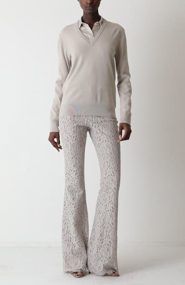 Michael Kors Collection Floral Lace Bootleg Pants | Nordstrom