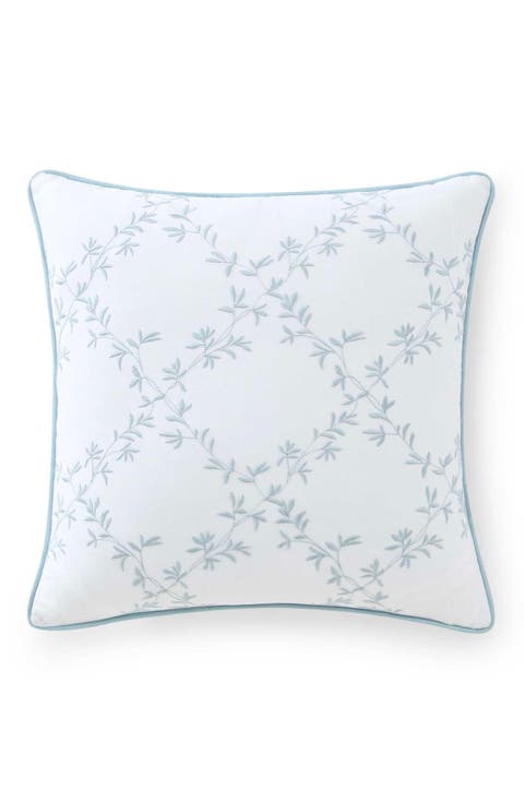 Blooming Trellis Cotton Decorative Pillow