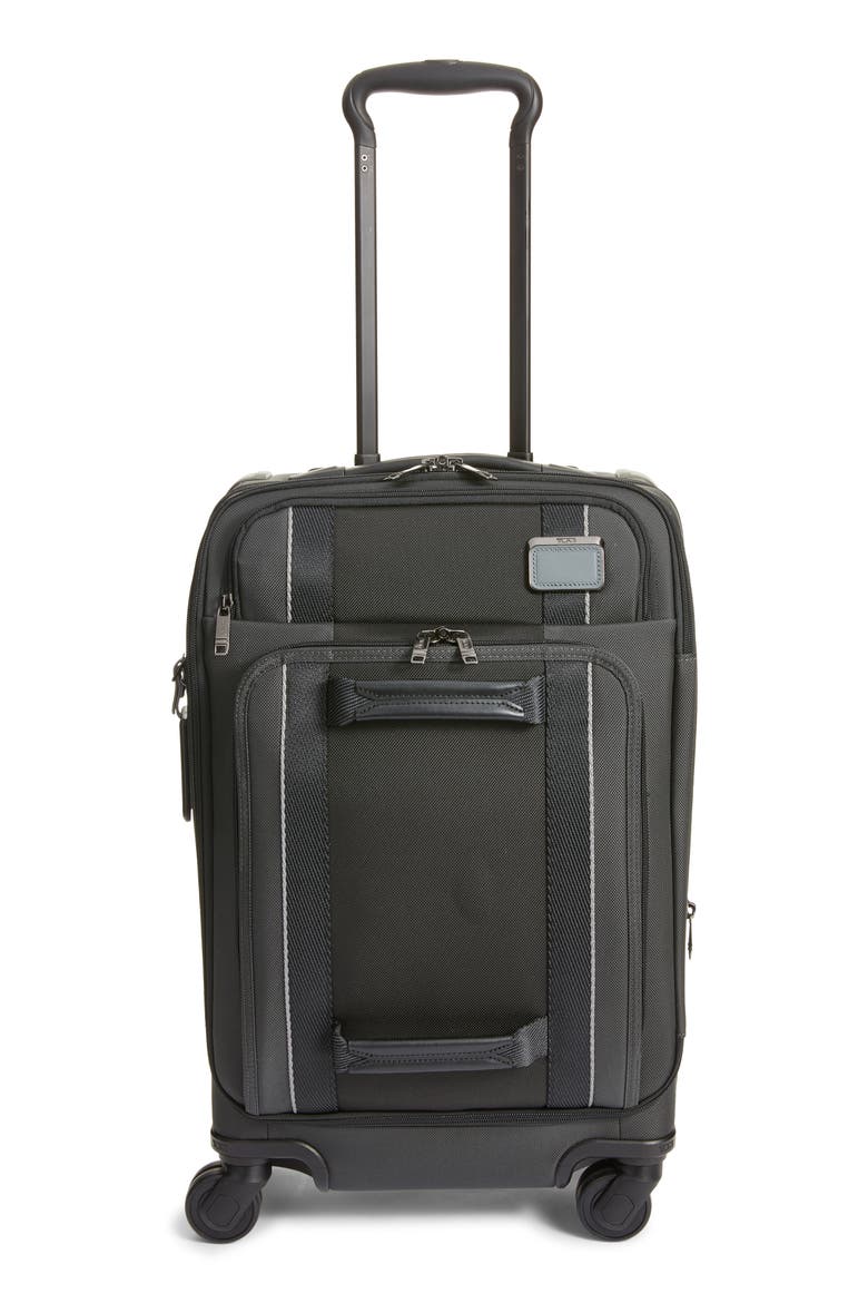 Merge Collection 22-Inch International Expandable Wheeled Carry-On Bag, Main, color, GREY/ BLACK STRIPE