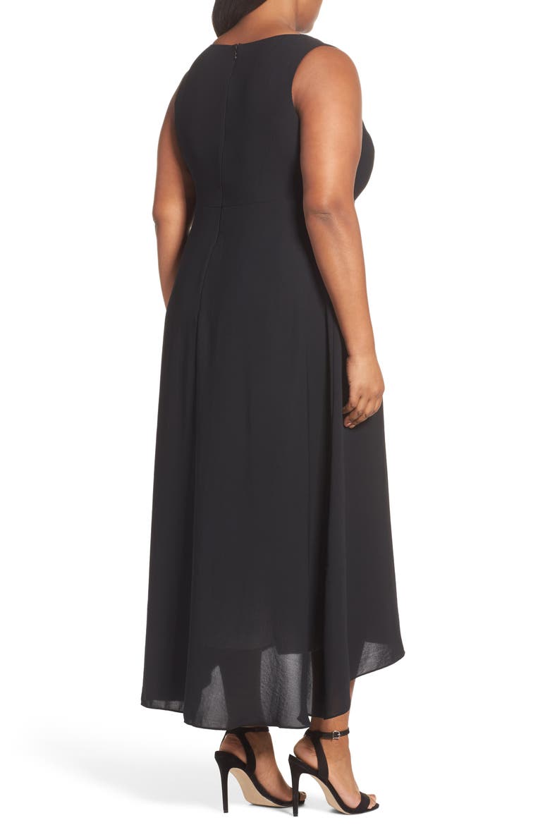 Colorblock V-Neck Jumpsuit, Alternate, color, BLACK/ IVORY