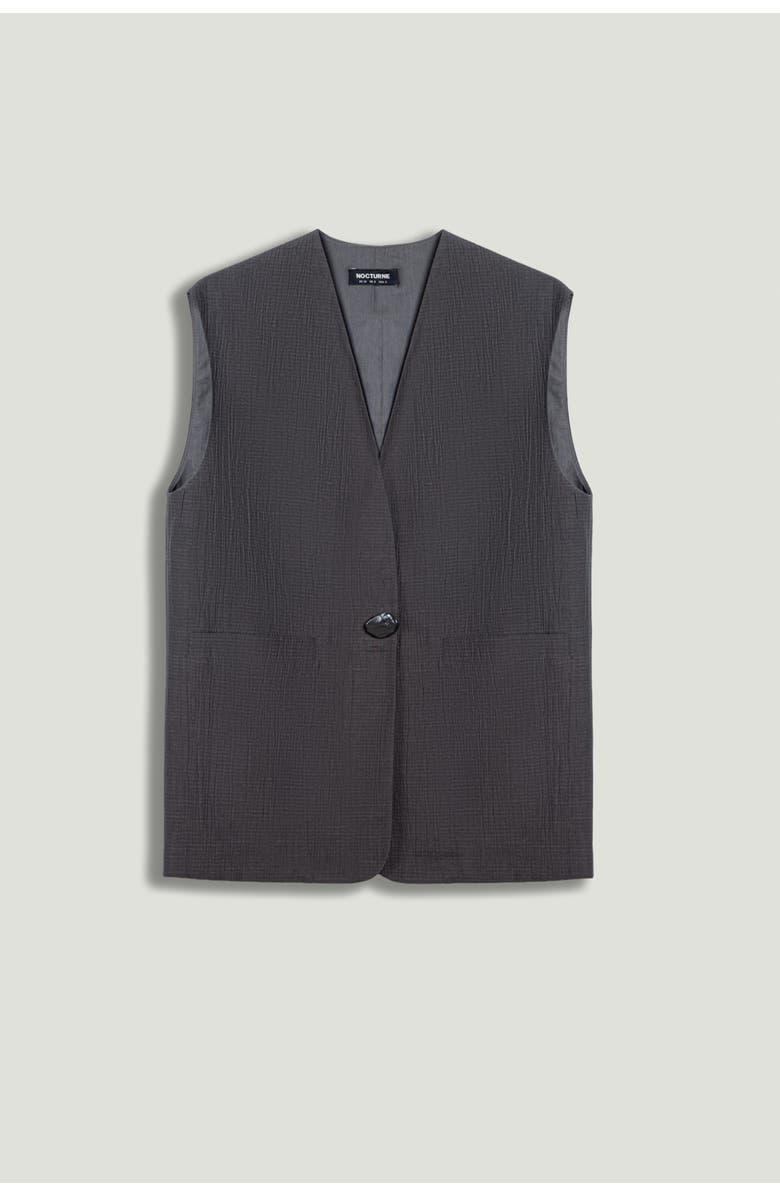 Nocturne Tailored V-Neck Vest, Alternate, color, Anthracite