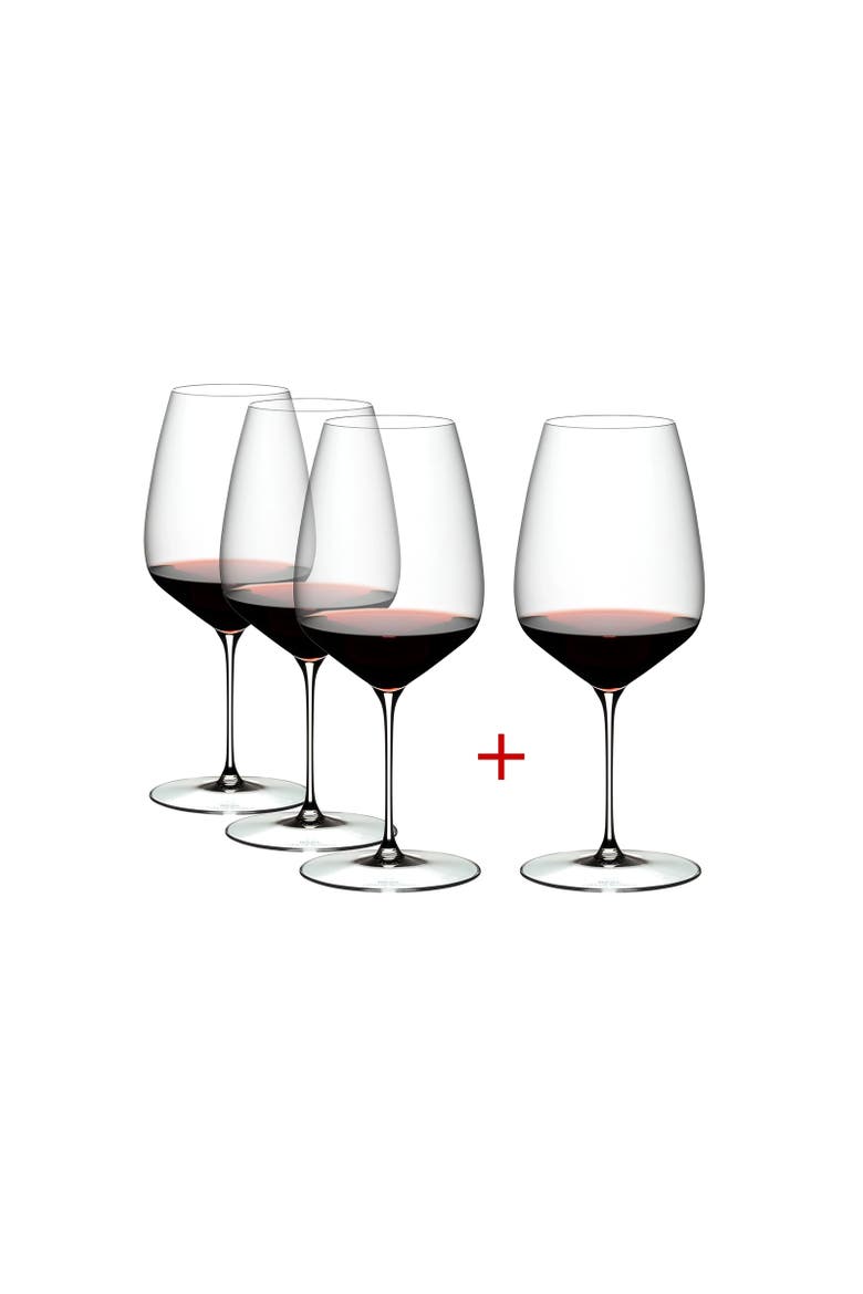 Veloce Cabernet/Merlot Wine Glass, Set of 4, Main, color, Clear