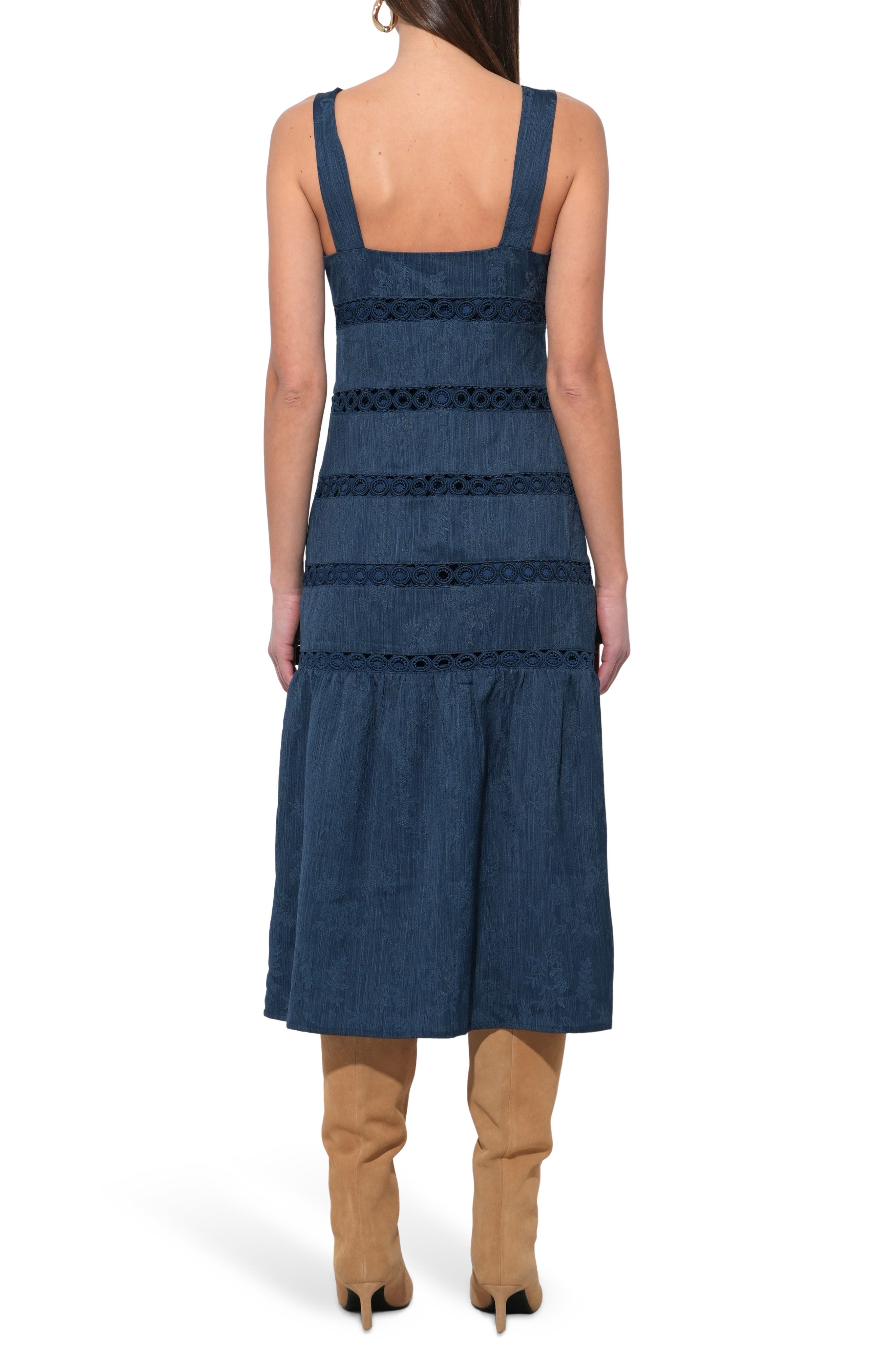 Sable Lace Inset Tiered Midi Dress - image 2