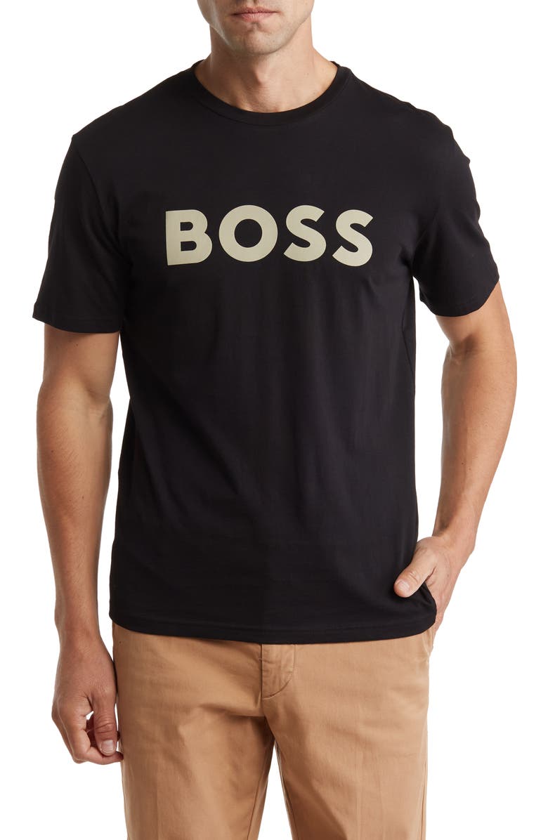 BOSS Thinking Cotton Graphic T-Shirt, Main, color, 