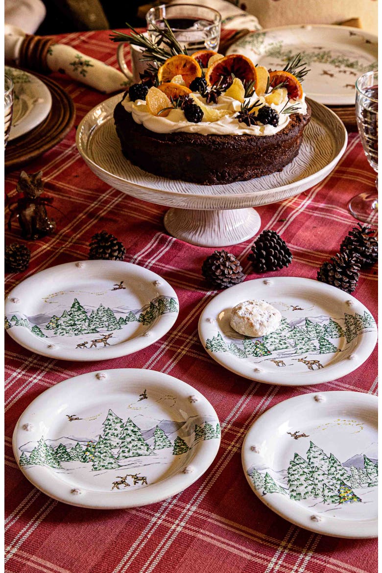 Berry & Thread North Pole Set of 4 Cocktail Plates, Alternate, color, MULTI