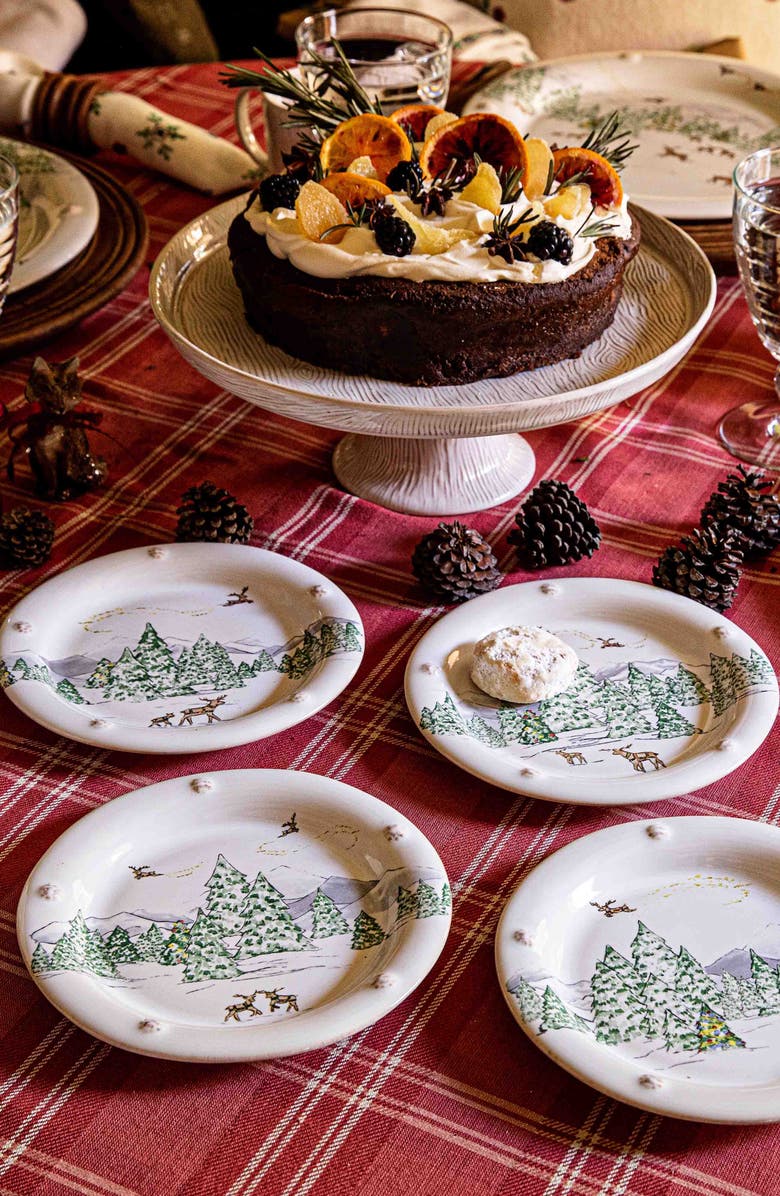 Juliska Berry & Thread North Pole Set of 4 Cocktail Plates, Alternate, color, Multi