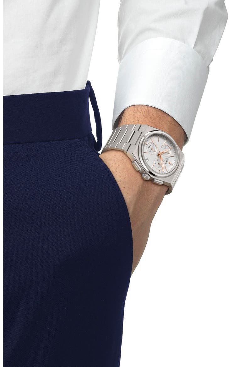 PRX Chronograph Bracelet Watch, Alternate, color, SILVER