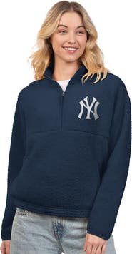 G-III 4HER BY CARL BANKS Women's G-III 4Her by Carl Banks  Navy New York Yankees Everst Sherpa Half-Zip Pullover