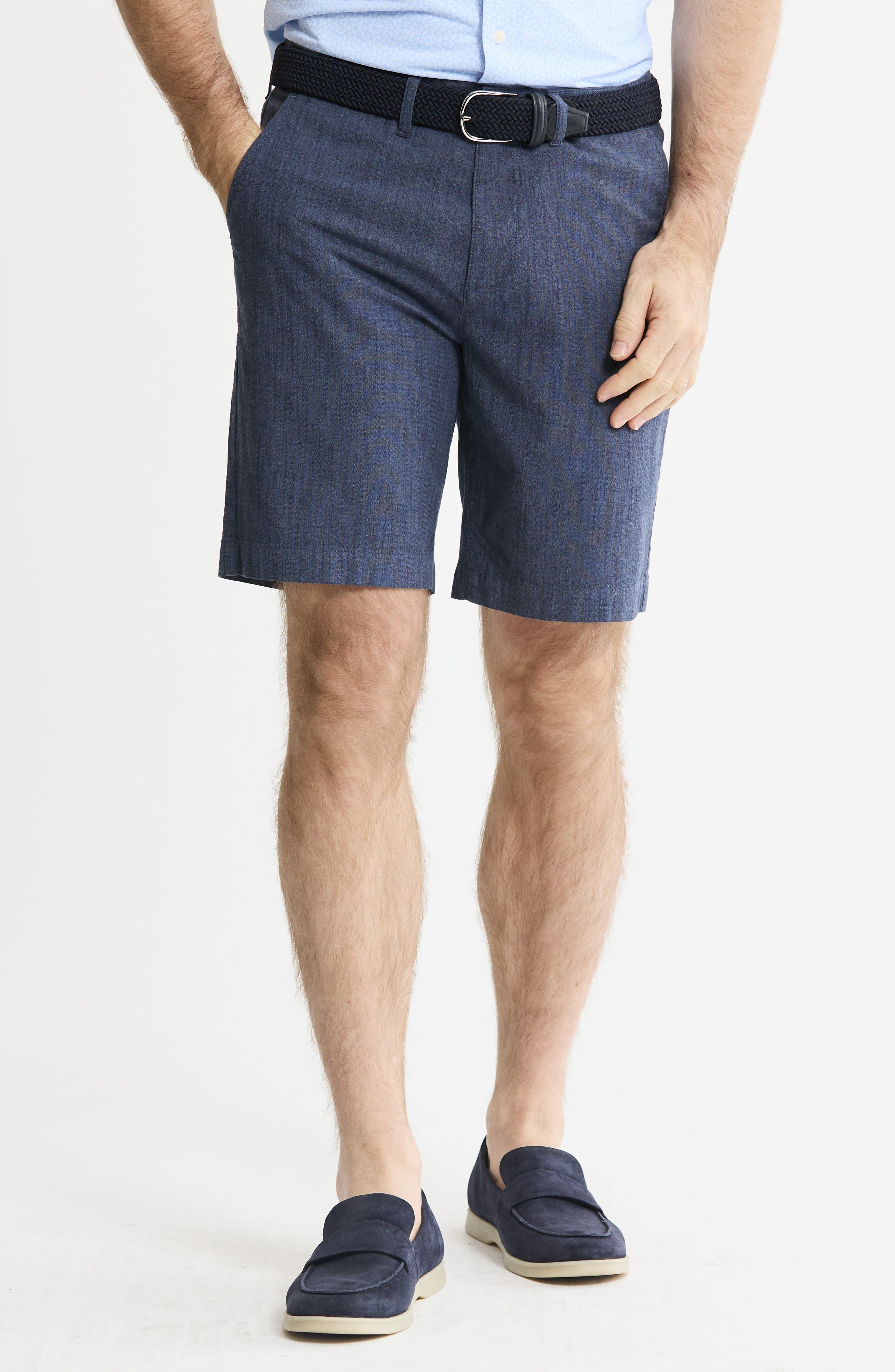 JACHS Stretch Chambray Shorts